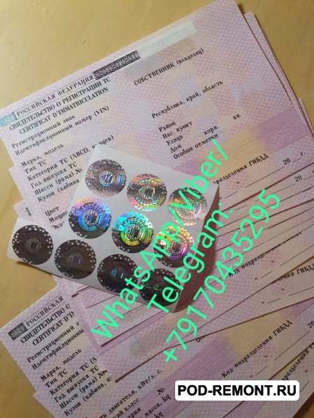Изготовить документы на авто.  СТС,  ПТС,  ПСМ.  Учёт на конструктор